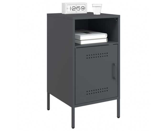 Sonata H Нощно шкафче, антрацит, 36x39x68 см, стомана
