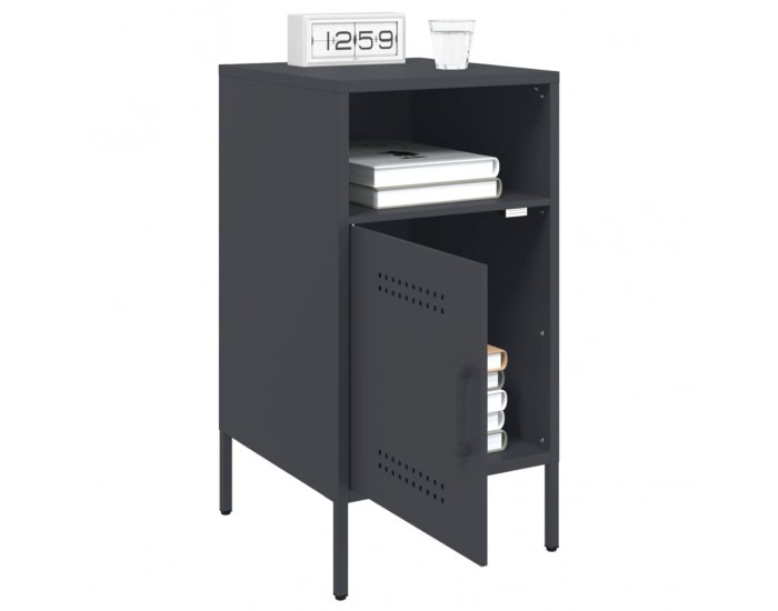 Sonata H Нощно шкафче, антрацит, 36x39x68 см, стомана