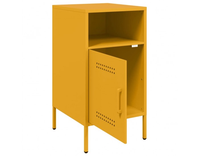 Sonata H Нощно шкафче, горчица жълто, 36x39x68 см, стомана
