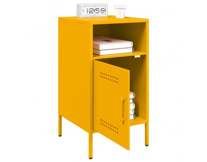 Sonata H Нощно шкафче, горчица жълто, 36x39x68 см, стомана