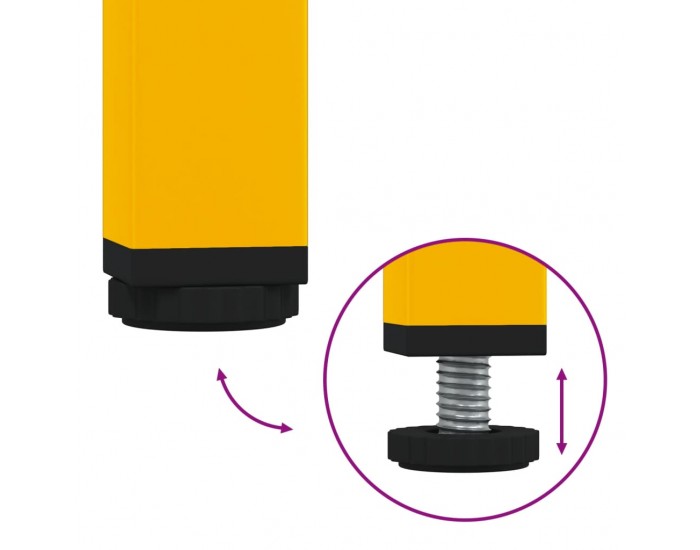 Sonata H Нощно шкафче, горчица жълто, 36x39x68 см, стомана