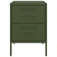 Sonata H Нощни шкафчета 2 бр маслиненозелени 36x39x50,5 см стомана