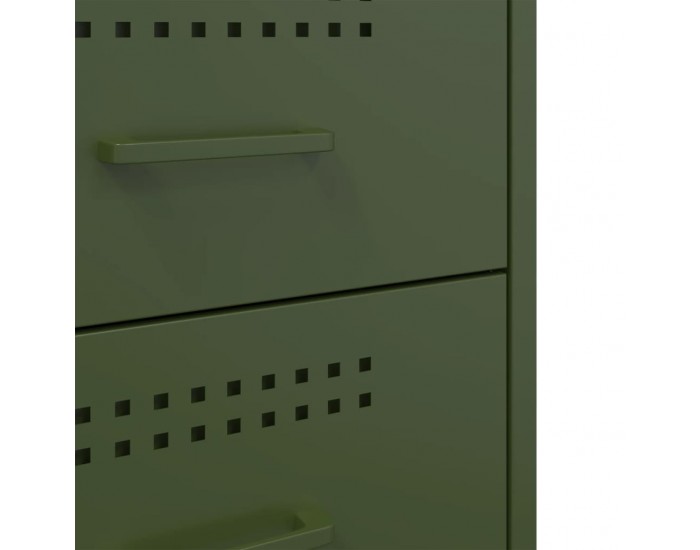 Sonata H Нощни шкафчета 2 бр маслиненозелени 36x39x50,5 см стомана