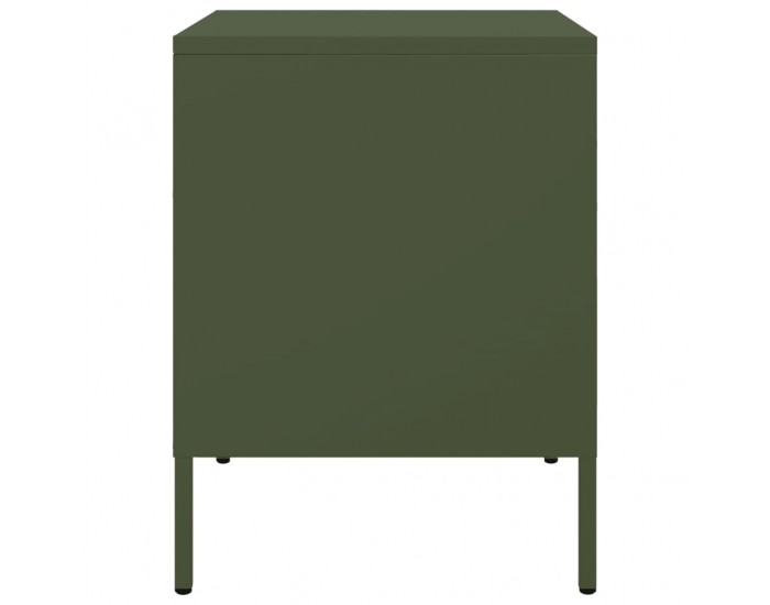 Sonata H Нощни шкафчета 2 бр маслиненозелени 36x39x50,5 см стомана