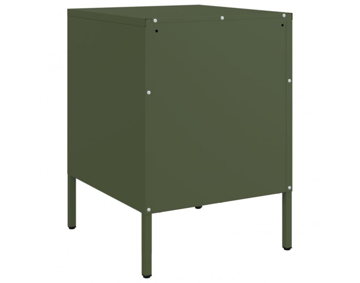 Sonata H Нощни шкафчета 2 бр маслиненозелени 36x39x50,5 см стомана