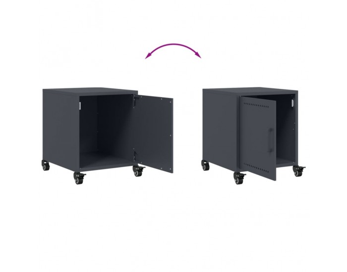 Sonata H Нощно шкафче, антрацит, 36x39x43,5 см, стомана