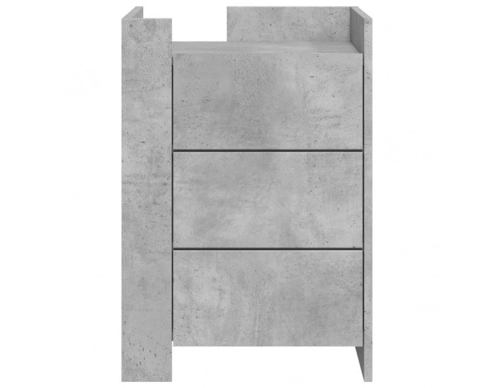 Sonata H Нощно шкафче, бетонно сиво, 45x50x65 см, инженерно дърво