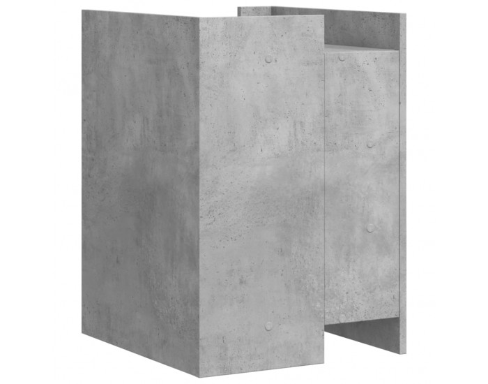 Sonata H Нощно шкафче, бетонно сиво, 45x50x65 см, инженерно дърво