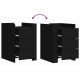 Sonata H Нощно шкафче, черно, 45x50x65 см, инженерно дърво
