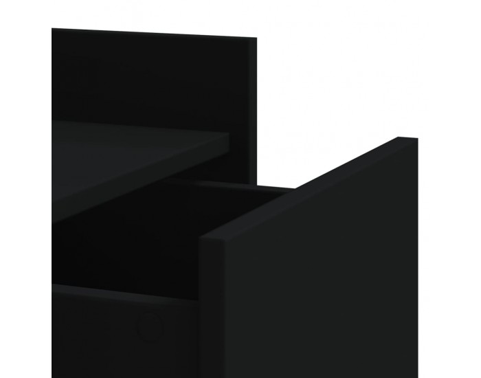 Sonata H Нощно шкафче, черно, 45x50x65 см, инженерно дърво