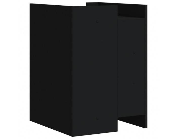 Sonata H Нощно шкафче, черно, 45x50x65 см, инженерно дърво