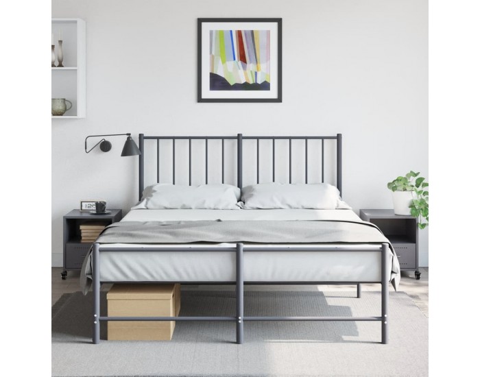 Sonata H Нощни шкафчета, 2 бр, антрацит, 36x39x43,5 см, стомана