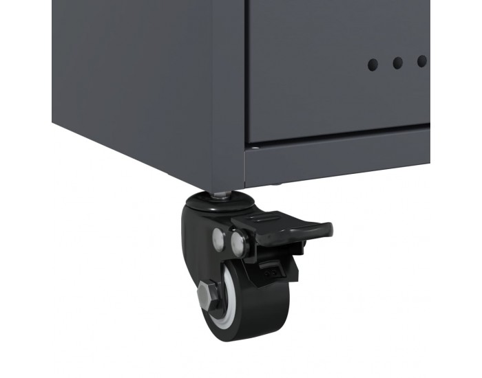 Sonata H Нощни шкафчета, 2 бр, антрацит, 36x39x43,5 см, стомана