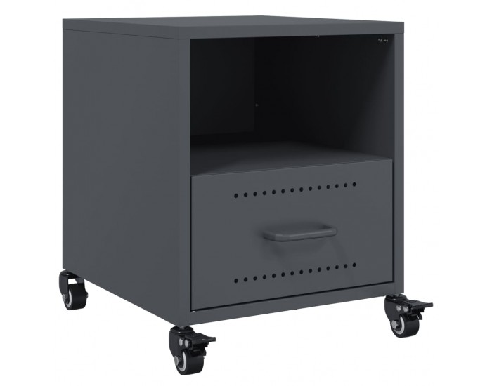 Sonata H Нощни шкафчета, 2 бр, антрацит, 36x39x43,5 см, стомана