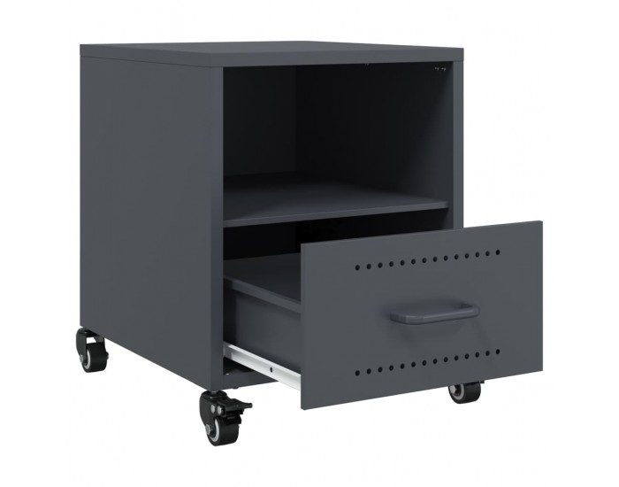 Sonata H Нощни шкафчета, 2 бр, антрацит, 36x39x43,5 см, стомана