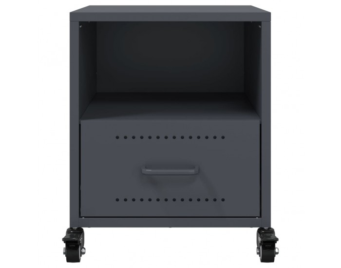 Sonata H Нощни шкафчета, 2 бр, антрацит, 36x39x43,5 см, стомана