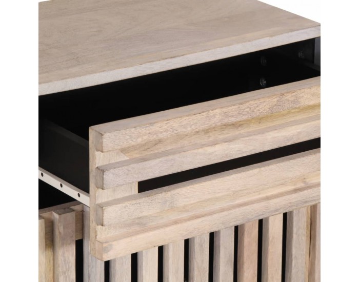 Sonata H Нощно шкафче, бяло, 50x34x60 см, мангово дърво масив