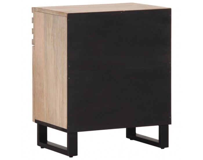 Sonata H Нощно шкафче, бяло, 50x34x60 см, мангово дърво масив