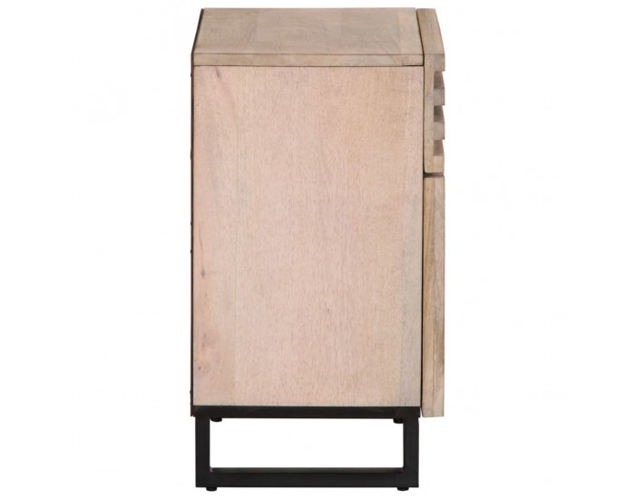 Sonata H Нощно шкафче, бяло, 50x34x60 см, мангово дърво масив