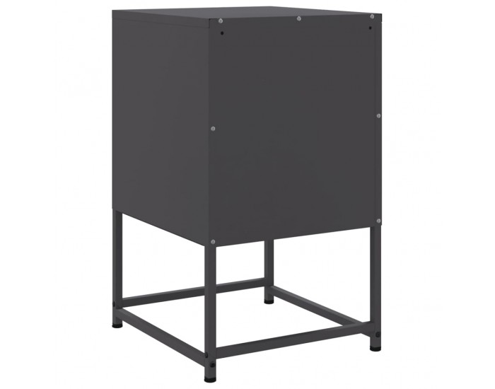 Sonata H Нощни шкафчета 2 бр черен 36x39x60,5 см стомана