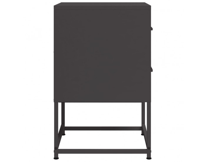 Sonata H Нощни шкафчета 2 бр черен 36x39x60,5 см стомана