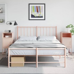 Sonata H Нощни шкафчета 2 бр розов 36x39x78 см стомана - Нощни шкафчета