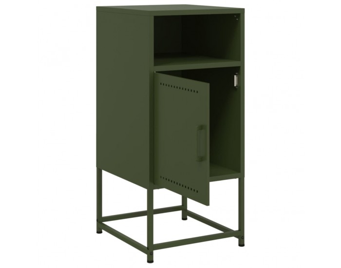 Sonata H Нощно шкафче, маслиненозелено, 36x39x78 см, стомана