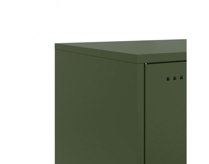 Sonata H Нощно шкафче, маслиненозелено, 36x39x78 см, стомана