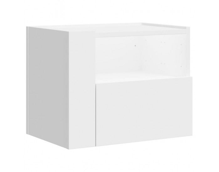 Sonata H Нощно шкафче за стенен монтаж, бяло, 45x30x35 см