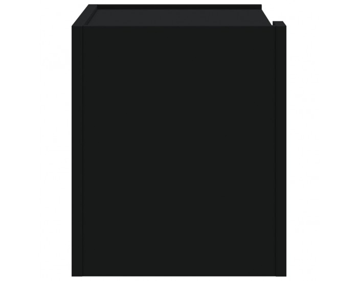 Sonata H Нощно шкафче за стенен монтаж, черно, 45x30x35 см