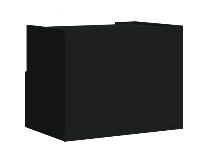 Sonata H Нощно шкафче за стенен монтаж, черно, 45x30x35 см
