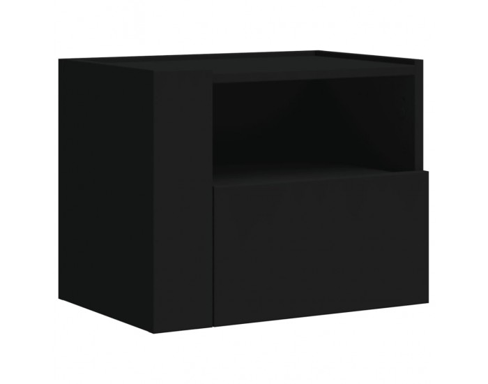 Sonata H Нощно шкафче за стенен монтаж, черно, 45x30x35 см