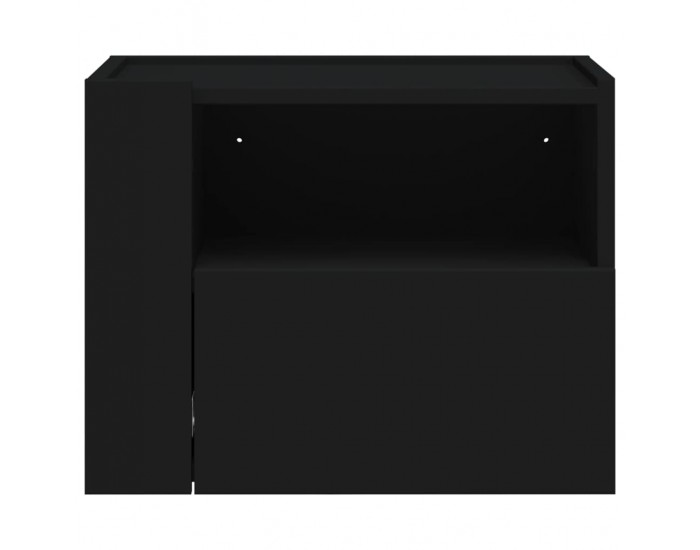 Sonata H Нощно шкафче за стенен монтаж, черно, 45x30x35 см