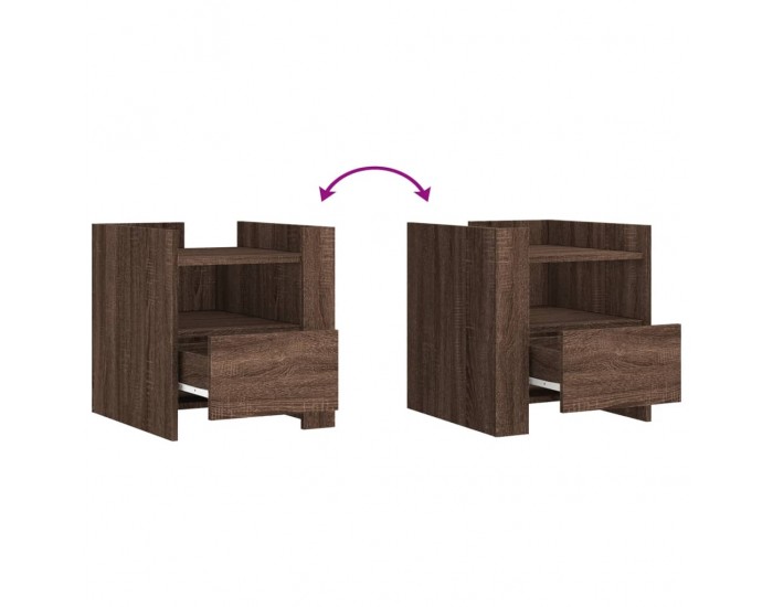 Sonata H Нощно шкафче, кафяв дъб, 45x50x50 см, инженерно дърво