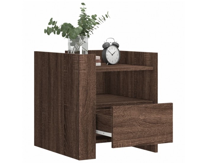 Sonata H Нощно шкафче, кафяв дъб, 45x50x50 см, инженерно дърво