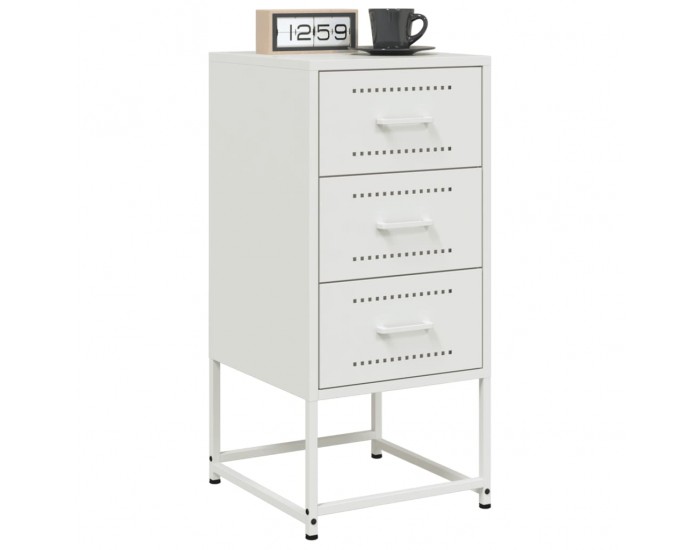 Sonata H Нощно шкафче, бяло, 36x39x78 см, стомана