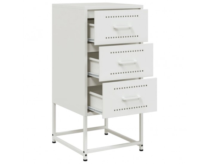 Sonata H Нощно шкафче, бяло, 36x39x78 см, стомана