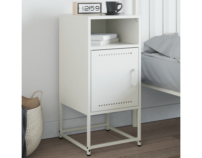 Sonata H Нощно шкафче, бяло, 36x39x78 см, стомана