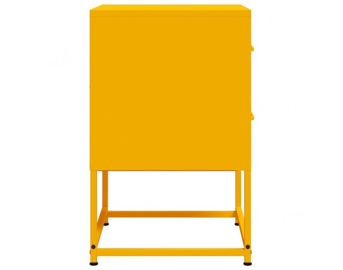 Sonata H Нощни шкафчета 2 бр горчица жълто 36x39x60,5 см стомана