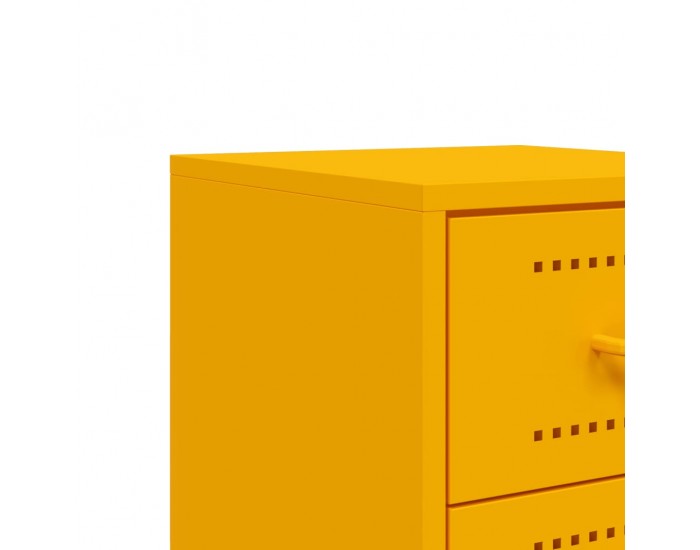 Sonata H Нощни шкафчета 2 бр горчица жълто 36x39x60,5 см стомана