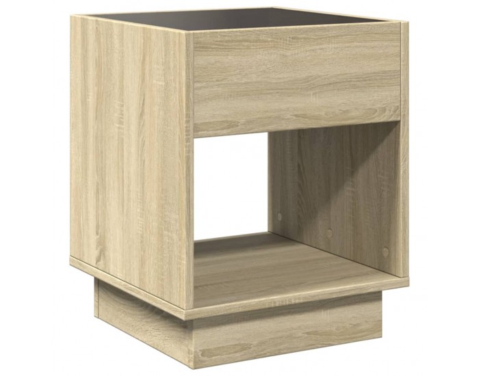 Sonata H Нощна масичка с Infinity LED, дъб сонома, 40x40x50 см