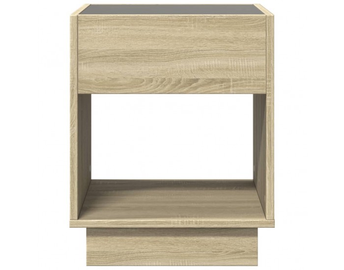 Sonata H Нощна масичка с Infinity LED, дъб сонома, 40x40x50 см