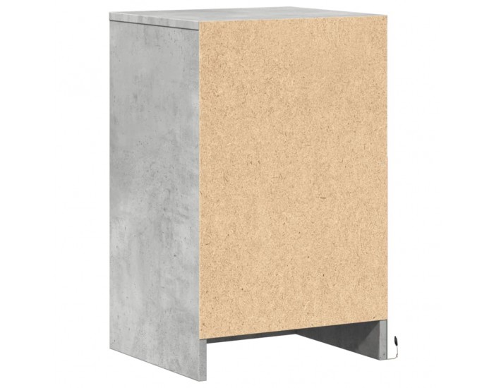 Sonata H Нощно шкафче с LED осветление, бетонно сив, инженерно дърво