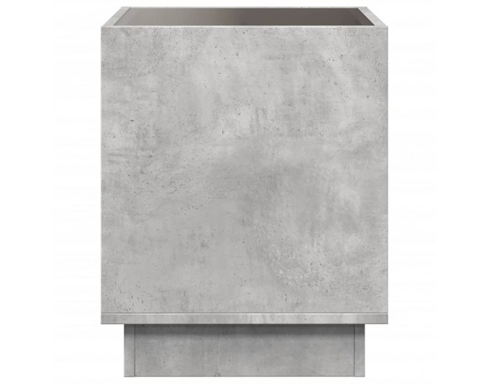 Sonata H Нощна масичка с Infinity LED, бетонно сива, 50x50x50 см