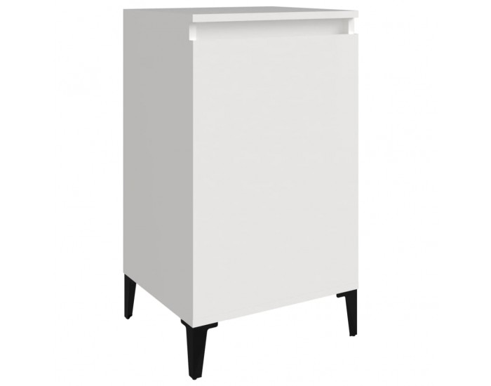 Sonata H Нощно шкафче, бял гланц, 40x35x70 см, инженерно дърво