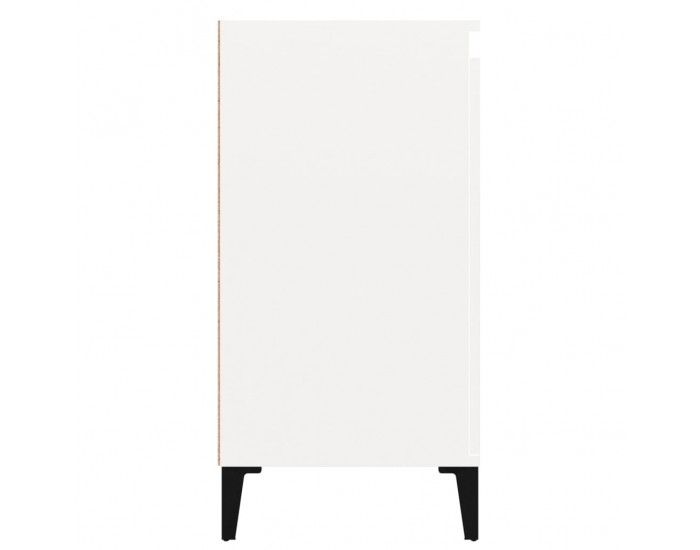 Sonata H Нощно шкафче, бял гланц, 40x35x70 см, инженерно дърво