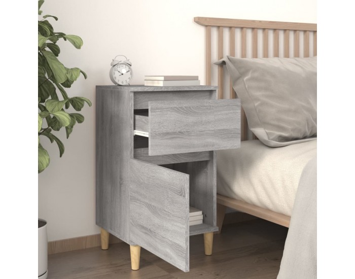 Sonata H Нощно шкафче, сив сонома, 40x35x70 см