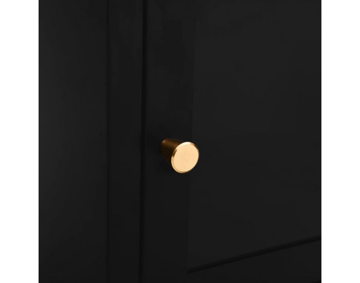 Sonata H Нощни шкафчета, 2 бр, черни 40x30x54,5 см, стомана и стъкло