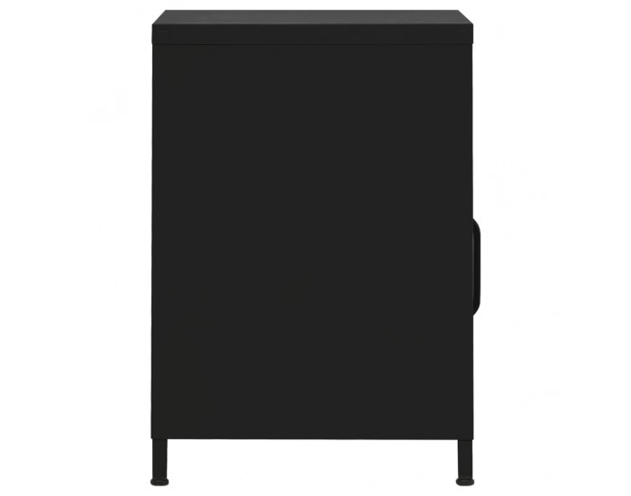 Sonata H Нощни шкафчета, 2 бр, черни, 35х35х51 см, стомана