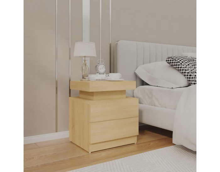 Sonata H Нощно шкафче, сонома дъб, 45x35x52 см, инженерно дърво